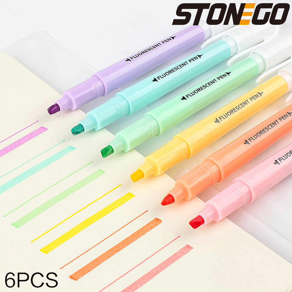STONEGO 6PCS Dual Tip Highligh - Highlighter Set Pastel review and price