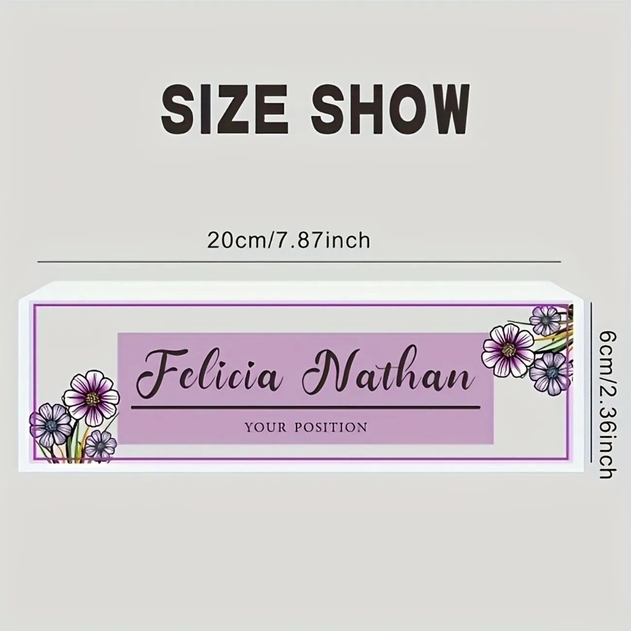 Pink‑Purple Floral Acrylic Des - Desk Name Plate review and price