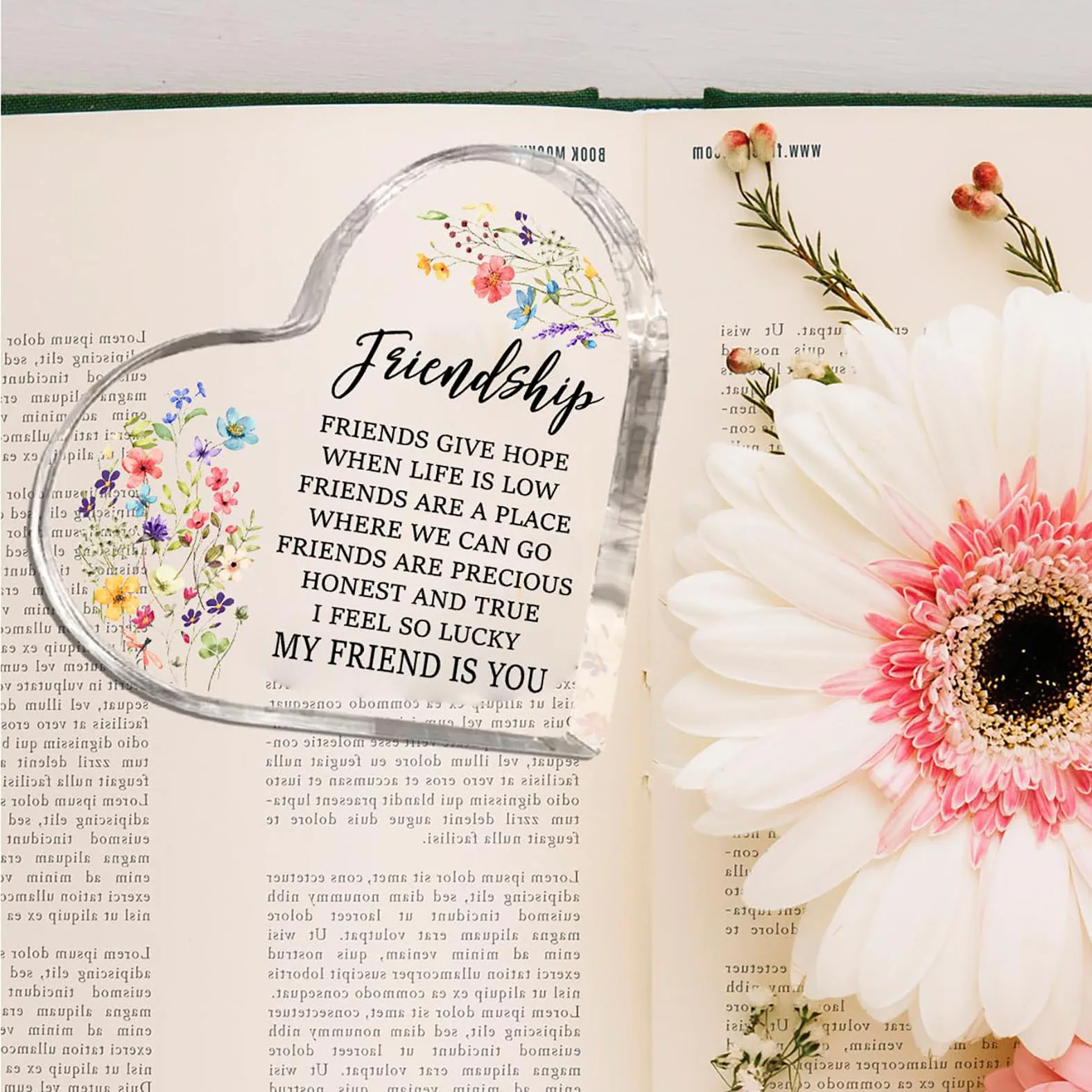 Heart-Shaped Acrylic Friendshi - Desk Name Plate review and price