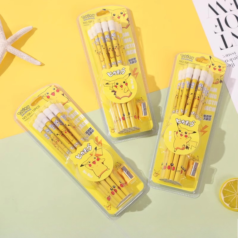 12pcs pokemon pencil with Eras - Office Supply Office Stationery Items review and price