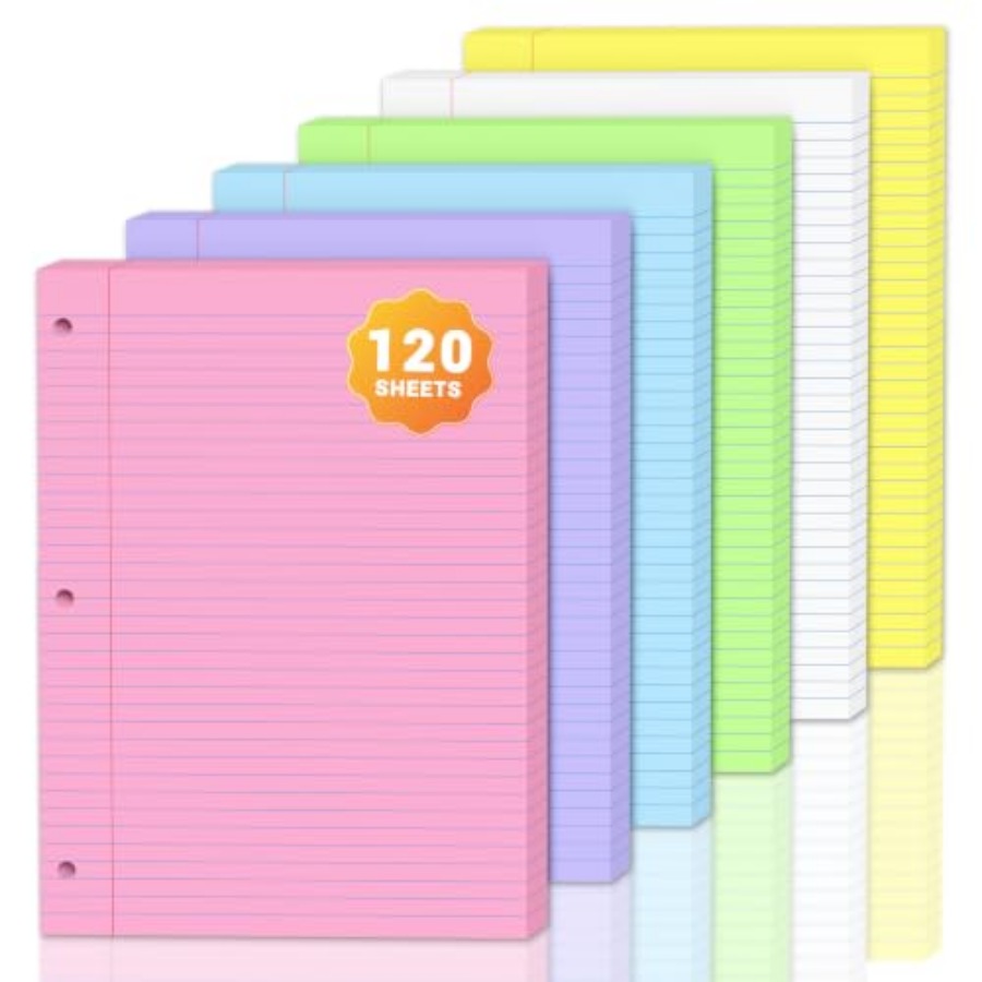 120 Sheets Colored 8x10.5 Inch - Paper Punch 3 Hole review and price
