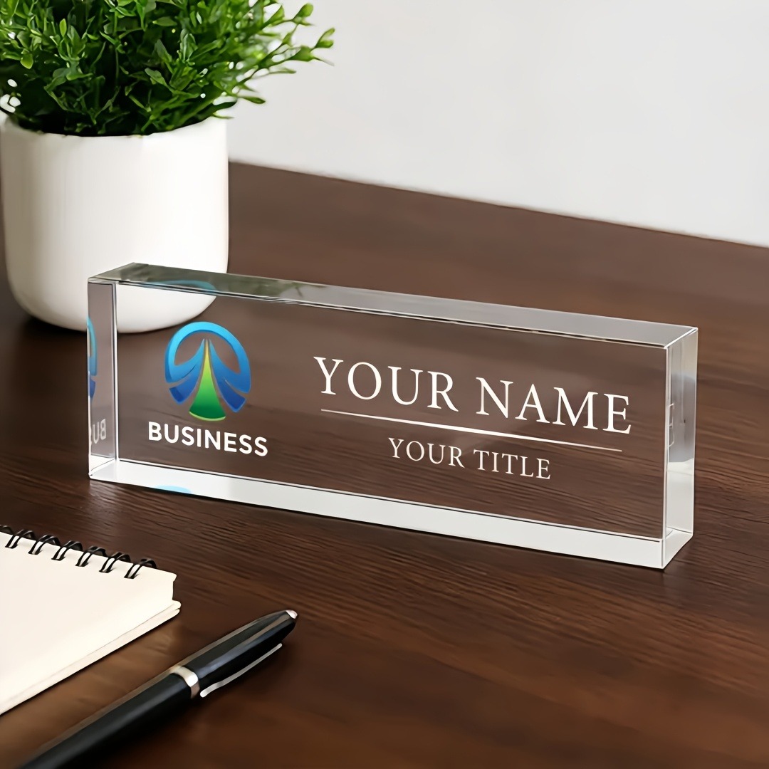 2D Flat Personalized Acrylic D - Desk Name Plate review and price