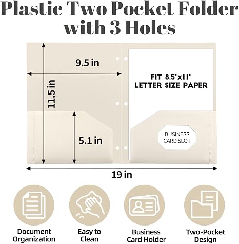 7 Pack Plastic Folders with Po - Paper Punch 3 Hole review and price